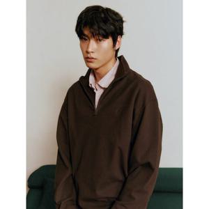 [빈폴멘] 텍스처 쿼터집 긴소매 티셔츠  브라운 (BC6241C67D)