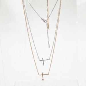 체인목걸이 써지컬스틸 가로십자가 목걸이 PM1000-6