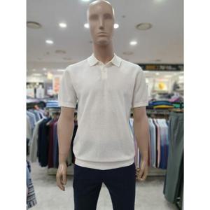 크로커다일 세이브존05 전판 자카드 조직 폴로형 카라 니트 AAKT2301 91