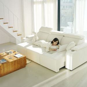 마루이 프롬 타이보텍스 패브릭 리클라이너  모션 슬라이드 무빙 4인용 쇼파