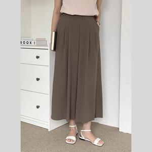 [바이어스]밴딩 핀턱 통 와이드 팬츠 슬랙스 여름 바지 코디 룩