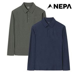 네파 남성 슈퍼파인 긴팔 폴로 티셔츠 7M15206