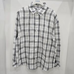 [에꼴리에]유니 오버핏 모노 체크 셔츠(26B53310)_US_US_US_US_U
