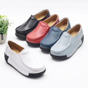 [할마마마][할마마마] 중년여성통굽로퍼 미들웨지힐 심플 할머니