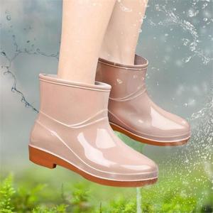 [깨비몰][깨비몰] 숏 레인 부츠 첼시 반 장화 키높이 경량신발 (