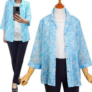 [할마마마][할마마마] 여름칠부블라우스자켓 카라칠부시폰자켓 (