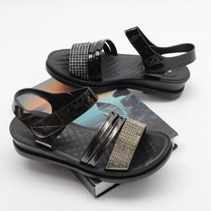 [할마마마][할마마마] 중년여성에나멜찍찍이샌들 여자캐주얼샌달