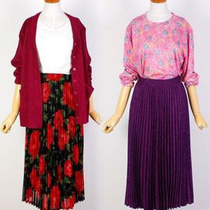 [할마마마][할마마마] 나염주름안감치마 할머니인견치마 스커트