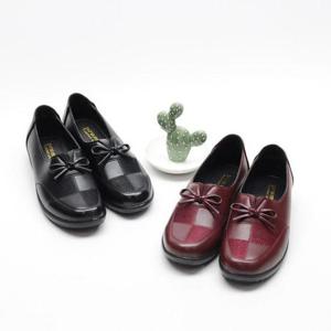 [할마마마][할마마마] 중년여성리본격자무늬단화 할머니신발선물