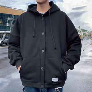 [깨비몰][깨비몰] 남자 데일리 기모안감 후드티 단추 후드점퍼 (