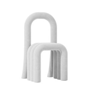 의자 볼드라인 화이트 피아노