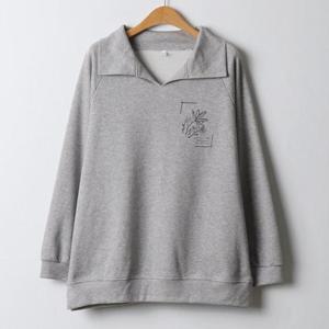 [강물처럼]아이우먼 카라플라워나염긴팔티 MNJ411M312 빅사이즈