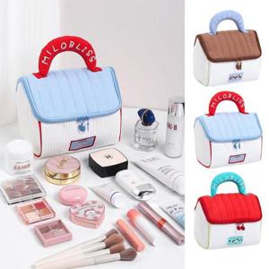 화장품파우치 화장 파우치 휴대용 가방 대용량 하우스 손잡이 보관