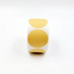 원형견출지 크라프트 원형 라벨 스티커 500장 (3.8cm)