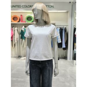 [베네통][베네통] 베네통 플라워 포인트 반팔 티셔츠 BATS95531