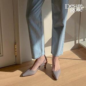 [디자이어로즈][디자이어로즈] 여자 베이직 슬링백 스틸레토힐 (