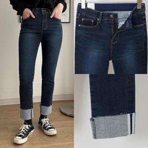 [강물처럼]위쉬몰 LO 워싱슬림롤업일자진903(Q305H312) 빅사이즈