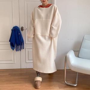 [강물처럼]아이우먼 캐주얼배색후드원피스 MAO823M312 빅사이즈