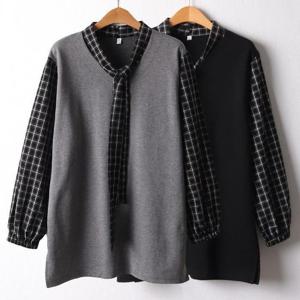 [강물처럼]빅사이즈사랑해요 F756L312 체크타이리본트임티 MN (1