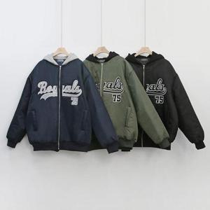 [강물처럼]빅사이즈사랑해요 K687L312 로얄배색후드항공점퍼 PO