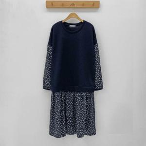 [강물처럼]아이우먼 레이어링플라워원피스 BSO803M312 빅사이즈