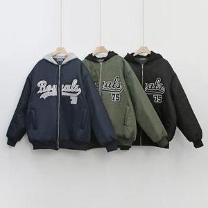 [강물처럼]빅사이즈사랑해요 K687L311 로얄배색후드항공점퍼 PO