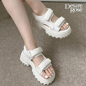 [디자이어로즈][디자이어로즈] 여성 어글리샌들 키높이샌들 찍찍