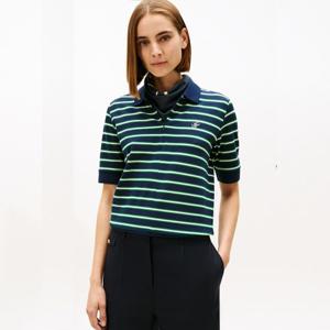 [타미힐피거(여성)]히든 하프 집업 폴로 티셔츠 T22G0TPI032WT1