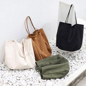 퀼팅체인백 에코 숄더백 빅사이즈 넉넉한 수납 무지 캔버스 심플