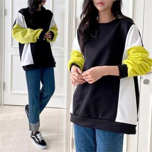 [강물처럼]위쉬몰 NO 블럭배색기모맨투맨(K482H210) 빅사이즈 (9