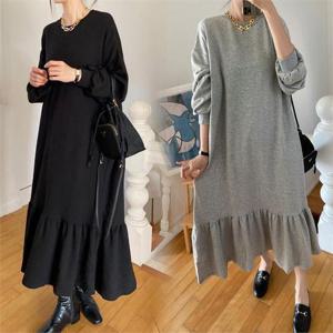 [강물처럼]위쉬몰 RA 코튼밑단프릴롱원피스(F571H210) 빅사이즈