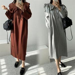 [강물처럼]위쉬몰 RA 코튼프릴리본롱원피스(F525H210) 빅사이즈