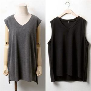 [강물처럼]위쉬몰 WW 겹브이심플조끼(3300H210) 빅사이즈 (91143