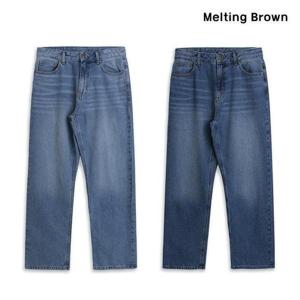 [로즈블로썸][멜팅브라운] 남자 청바지 세미와이드 통바지 ad21