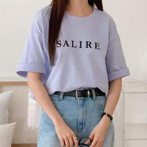 [강물처럼]아이우먼 샐리로텍스트자수면티 SSU104M503 빅사이즈