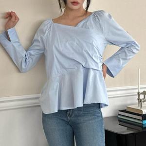 [강물처럼]아이우먼 리틀프릴랩트임블라우스 LTU107M503 빅사이