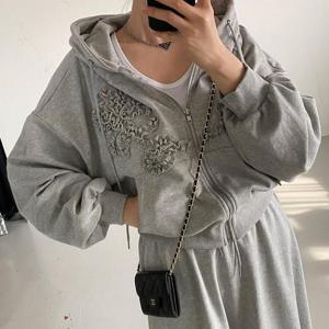 [강물처럼]아이우먼 볼륨꽃자수후드집업 RAU091M503 빅사이즈 (3