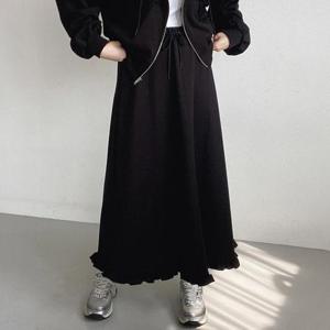 [강물처럼]아이우먼 볼륨꽃프릴롱스커트 RAU092M503 빅사이즈 (3