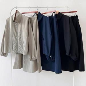 [강물처럼]빅사이즈집업세트 T700L503 아이즈집업치마투피스 AR