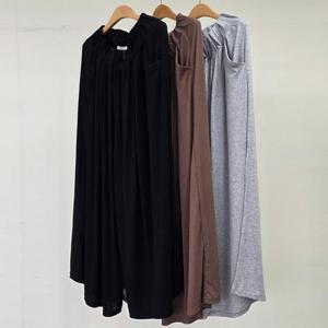 [강물처럼]빅사이즈통바지 U087L503 세이핀턱와이드스판팬츠 NR