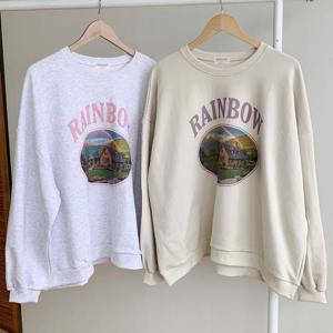 [강물처럼]빅사이즈나염티 U093L503 하우스나염박시맨투맨티 MO