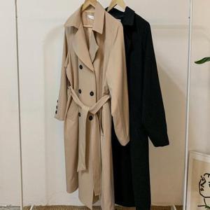 [강물처럼]빅사이즈베이직코트 9703L503 퀄리티클래식롱코트 IR