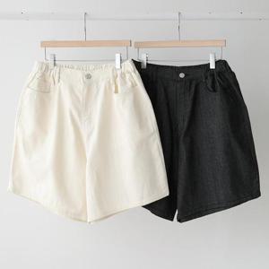 [강물처럼]빅사이즈데님팬츠 Q994L503 네임뒷밴딩단추반바지 LY