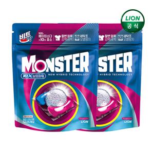비트 캡슐세제 몬스터팟 10X 삶음파워 유칼립투스러쉬 25입 파우치 2개