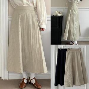 [강물처럼]위쉬몰 LT 원탑핀턱주름롱스커트(U151H503) 빅사이즈