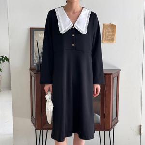 [강물처럼]아이우먼 멜로디배색카라원피스 IRP109M503 빅사이즈