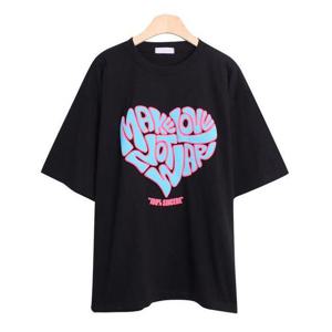 [강물처럼]아이우먼 러브발포포인트반팔티 BUQ544M503 빅사이즈