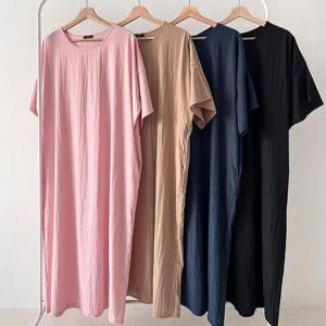 [강물처럼]빅사이즈반팔원피스 U127L503 벨라반팔날개소매원피스