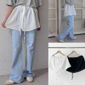 [강물처럼]위쉬몰 RD 뽐뽐리본레이어드스커트(U139H503) 빅사이