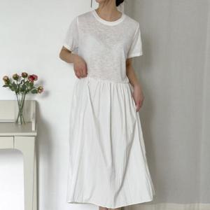 [강물처럼]아이우먼 시럽반팔레이어원피스 GOU119M503 빅사이즈